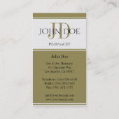 Farmacotherapeutische categorie: Antiek goud Visitekaartje (Achterkant)