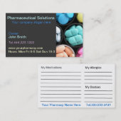 Farmacotherapeutische categorie visitekaartje (Voorkant / Achterkant)