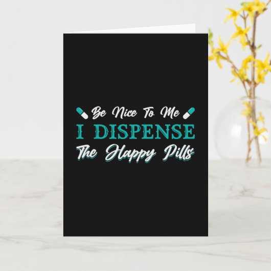 Farmacotherapeutische technicus Happy Pills apothe Kaart (Gele Bloem)