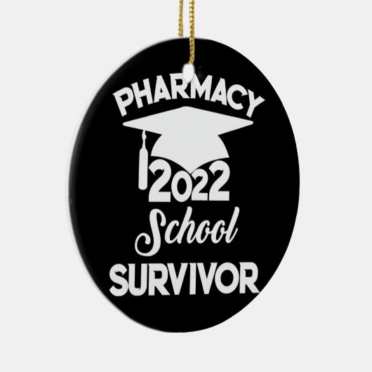 Farmacotherapie 2022 Afstuderen Farmacie Survivor6 Keramisch Ornament (Rechts)