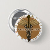 Farmacotherapie Caduceus Ronde Button 5,7 Cm (Voorkant /achterkant)