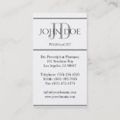 Farmacotherapie Compounding Pharmacy Mortar Pestle Visitekaartje (Achterkant)