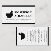 Farmacotherapie Compounding Pharmacy Mortar Pestle Visitekaartje (Voorkant / Achterkant)