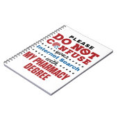 Farmacotherapie Funny Quote Pharmacy Grage Notitieboek (Linkerzijde)