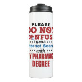 Farmacotherapie Funny Quote Pharmacy Grage Thermosbeker (Voorkant)