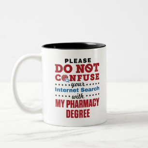 Farmacotherapie Funny Quote Pharmacy Grage Tweekleurige Koffiemok