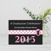 Farmacotherapie Graduation Invitations Pink and Bl Kaart (Staand voorkant)