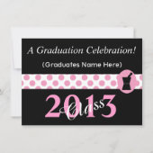 Farmacotherapie Graduation Invitations Pink and Bl Kaart (Voorkant)