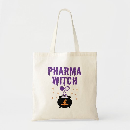 Farmacotherapie Halloween Pharmacy Tech Pharma Wit Tote Bag (Voorkant)