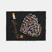 Farmacotherapie Life Pharmacist Heart Happy Valent Fleece Deken (Voorkant (Horizontaal))