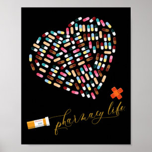 Farmacotherapie Life Pharmacist Heart Happy Valent Poster