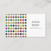 Farmacotherapie Moderne kleurrijke pillen Visitekaartje (Voorkant)