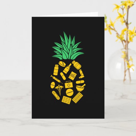 Farmacotherapie Pineapple Pharmacy Technicia Pharm Kaart (Gele Bloem)