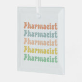 Farmacotherapie Retro Groovy Glas Ornament (Voorkant links)