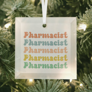 Farmacotherapie Retro Groovy Glas Ornament