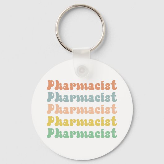 Farmacotherapie Retro Groovy Sleutelhanger (Voorkant)