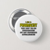 Farmacotherapie...superieure intelligentie ronde button 5,7 cm (Voorkant /achterkant)