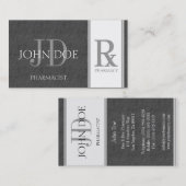 Farmacotherapie / Voorschrijvende farmacie Dark Gr Visitekaartje (Voorkant / Achterkant)