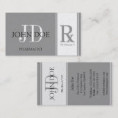Farmacotherapie / Voorschrijvende farmacie Dark Pl Visitekaartje (Voorkant / Achterkant)
