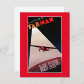 Farman Airlines Farman 300 Monoplane Promo Post Briefkaart (Voorkant / Achterkant)