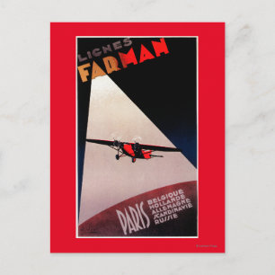 Farman Airlines Farman 300 Monoplane Promo Post Briefkaart