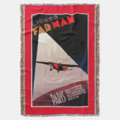 Farman Airlines Farman 300 Monoplane Promo Poste Deken (Voorkant Verticaal)