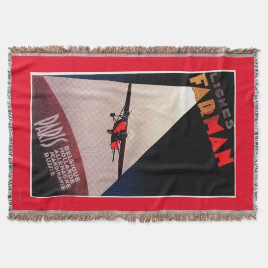 Farman Airlines Farman 300 Monoplane Promo Poste Deken (Voorkant)