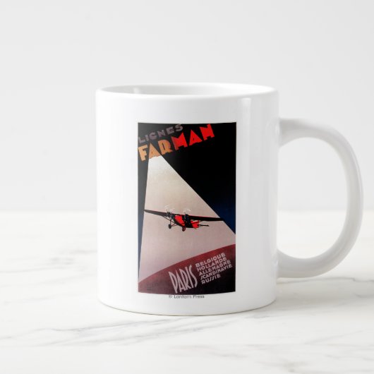 Farman Airlines Farman 300 Monoplane Promo Poste Grote Koffiekop (Rechts)