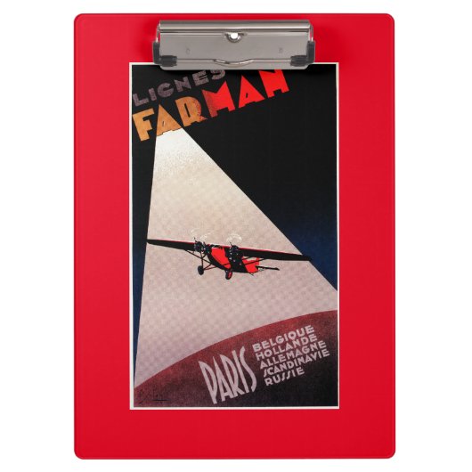 Farman Airlines Farman 300 Monoplane Promo Poste Klembord (Voorkant)