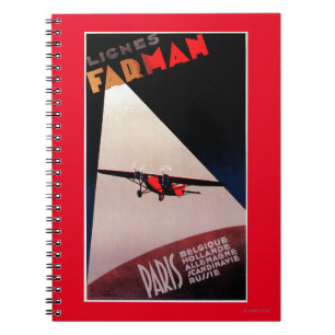 Farman Airlines Farman 300 Monoplane Promo Poste Notitieboek