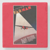 Farman Airlines Farman 300 Monoplane Promo Poste Stenen Onderzetter (Voorkant)