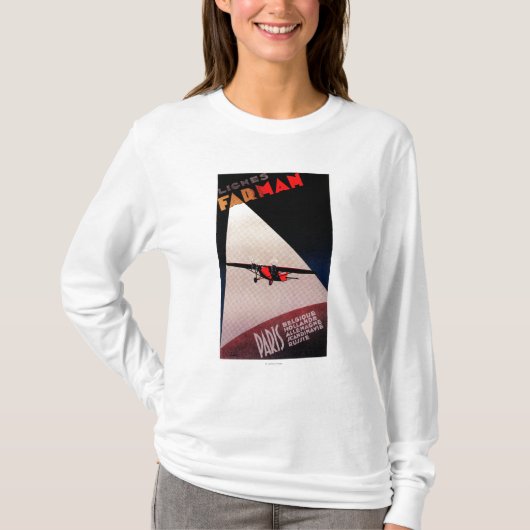 Farman Airlines Farman 300 Monoplane Promo Poste T-shirt (Voorkant)