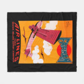 Farman Brothers Airlines F-170 Monoplane Poster Fleece Deken (Voorkant (Horizontaal))