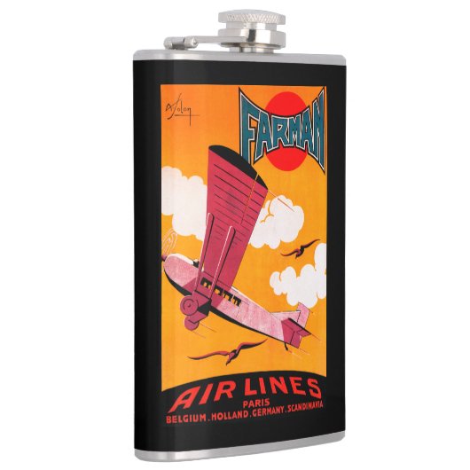 Farman Brothers Airlines F-170 Monoplane Poster Heupfles (Rechts)