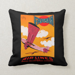 Farman Brothers Airlines F-170 Monoplane Poster Kussen