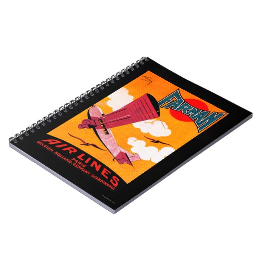 Farman Brothers Airlines F-170 Monoplane Poster Notitieboek (Linkerzijde)