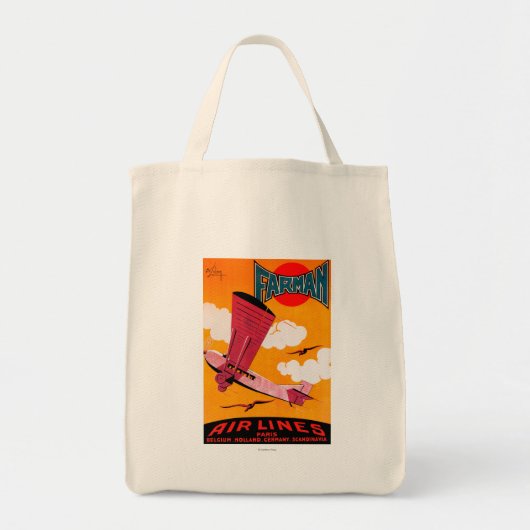 Farman Brothers Airlines F-170 Monoplane Poster Tote Bag (Voorkant)