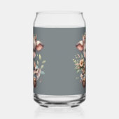Farmcore Kawaii Kalf in  bloemenjurk Blikvorm Glas (Links)