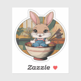 Farmcore Ramen Bunny Sticker