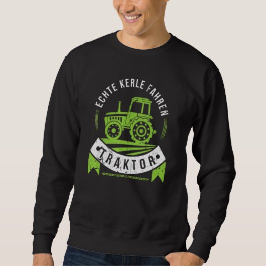 Farmer Bauer Real Jongens Driving Tractor Trui (Voorkant)