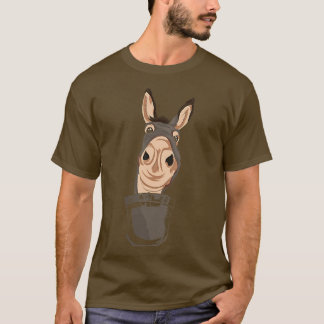 Farmer Boerderij Animal Donkey Lover Cute Pocket D T-shirt