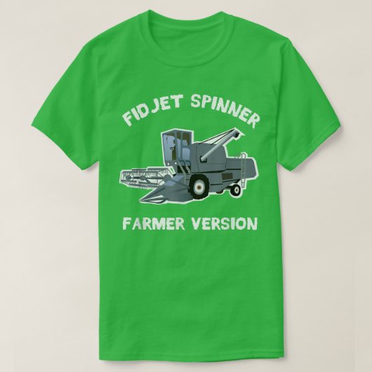 Farmer Boy Combine Harvester Fidget Spinner T T-shirt (Design voorkant)