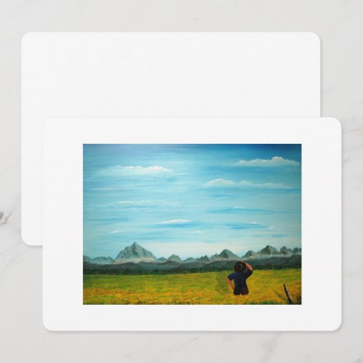 Farmer Canola Boerderij Wedding Invitation (Voorkant / Achterkant)