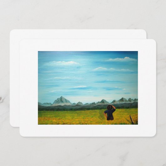 Farmer Canola Boerderij Wedding Invitation (Voorkant / Achterkant)