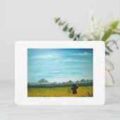 Farmer Canola Boerderij Wedding Invitation (Staand voorkant)