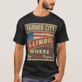 FARMER CITY, IL Het is waar mijn verhaal begint T-shirt (Voorkant)