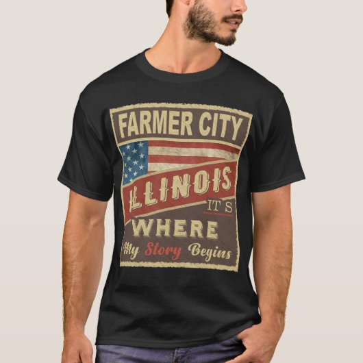 FARMER CITY, IL Het is waar mijn verhaal begint T-shirt (Voorkant)