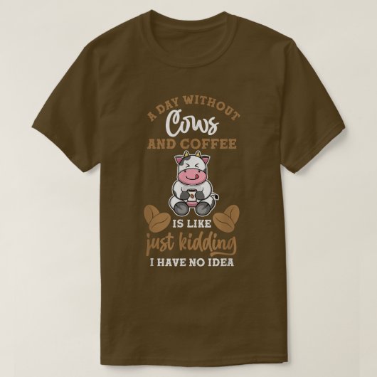 Farmer Coffee Cow  T-shirt (Design voorkant)