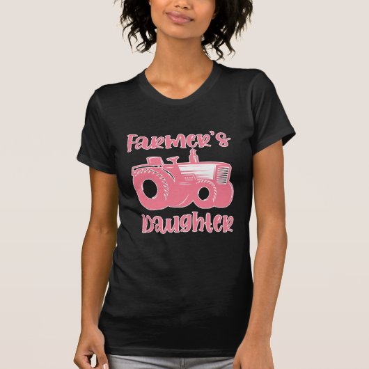 Farmer Daughter Tractor Boerderij Girl Farming T-shirt (Voorkant)