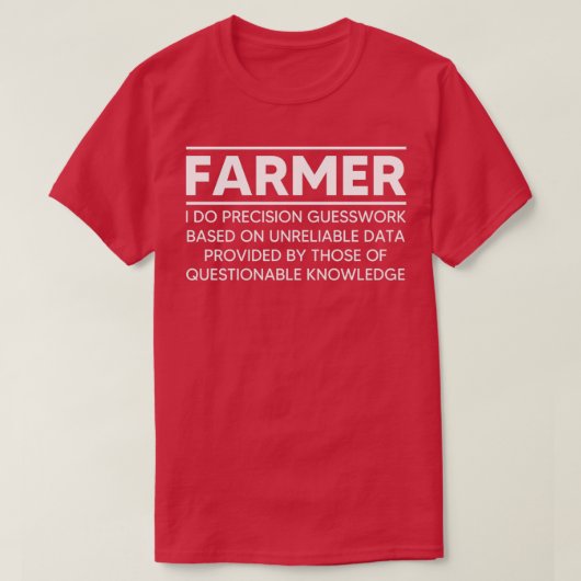Farmer Definition Funny Farming Gift Funny Farmer T-shirt (Design voorkant)